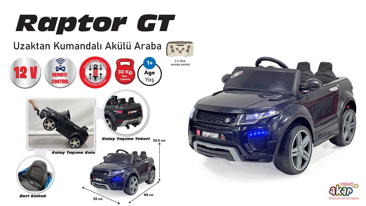 Akar Raptor Gt Akülü Araba