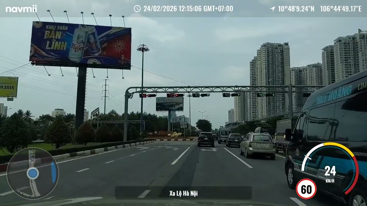 Clip H.Trình từ MCT về Cầu SG trưa 24/2/2026