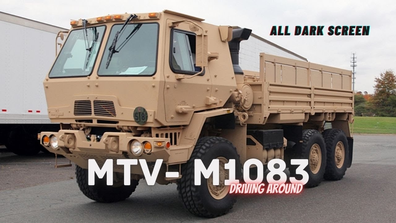 MTV M1083 Military Truck Driving Sounds for Sleep & Relaxation ⨀ 12 Hours of Engine & Road Ambience