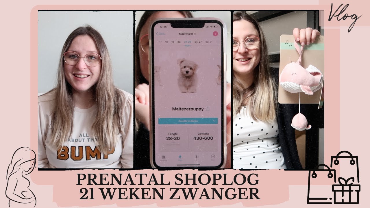 PRENATAL SHOPLOG & 21 WEKEN ZWANGER 🤰🏼| Vlog #5 | Aniek Vogel