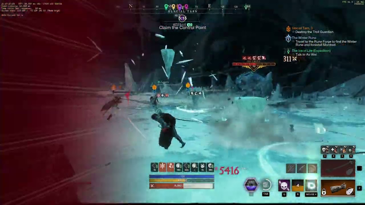 [S4 Old WR] New World | El D | Glacial Tarn (Ice) M3 98k Score (15:00) | Rapier/FS/BB/VG POV