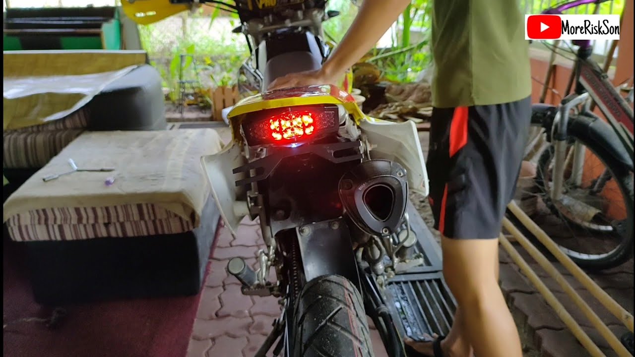 How to install integrated taillight on KLX 150BF
