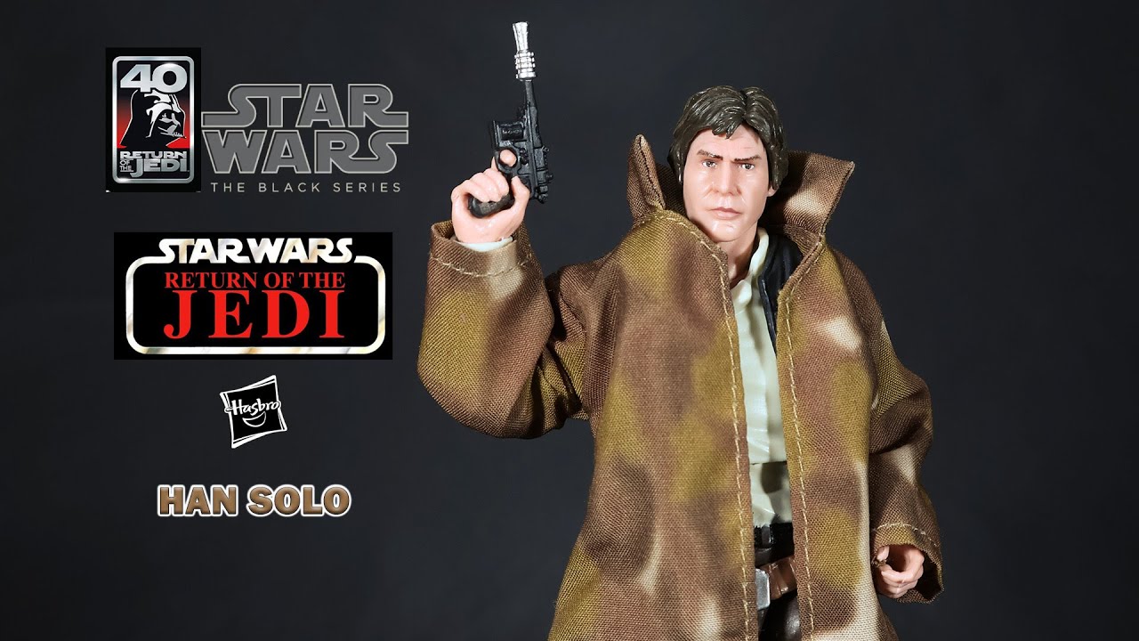 Han Solo Star Wars The Black Series 40 th Anniversary Return Of the Jedi Hasbro Action Figure Review