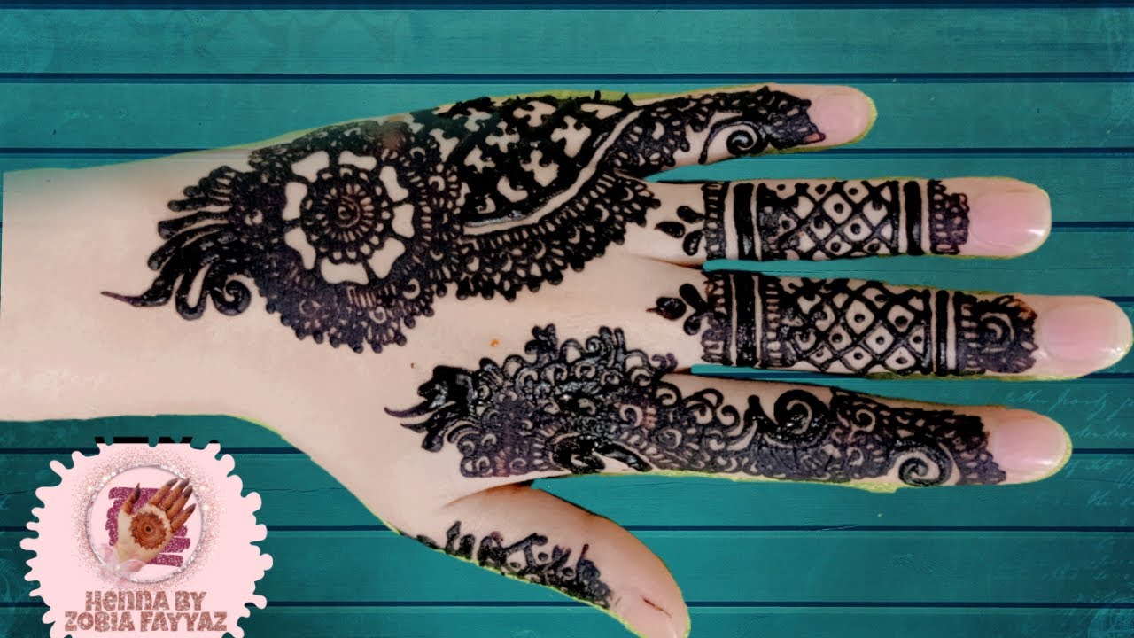 Simple mehndi design | easy backhand mehndi design | flower mehndi design | henna by Zobia Fayyaz