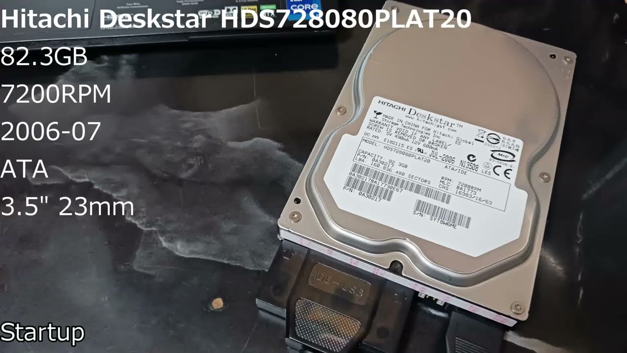 Sounds of Hitachi Deskstar 7k80 HDS728080PLAT20 80GB from 2006