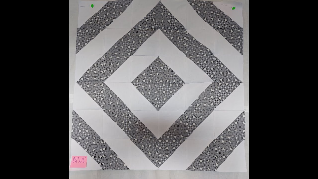 Patchwork facile - Couture facile - Bloc Half Square Triangle en losange