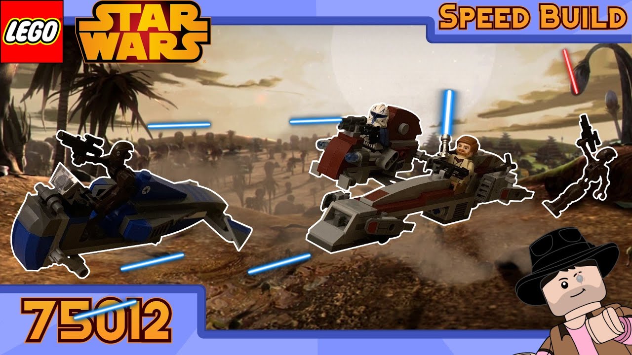 LEGO Star Wars 75012 BARC Speeder with Sidecar AKA Phase 2 Captain Rex Set! SPEED BUILD!
