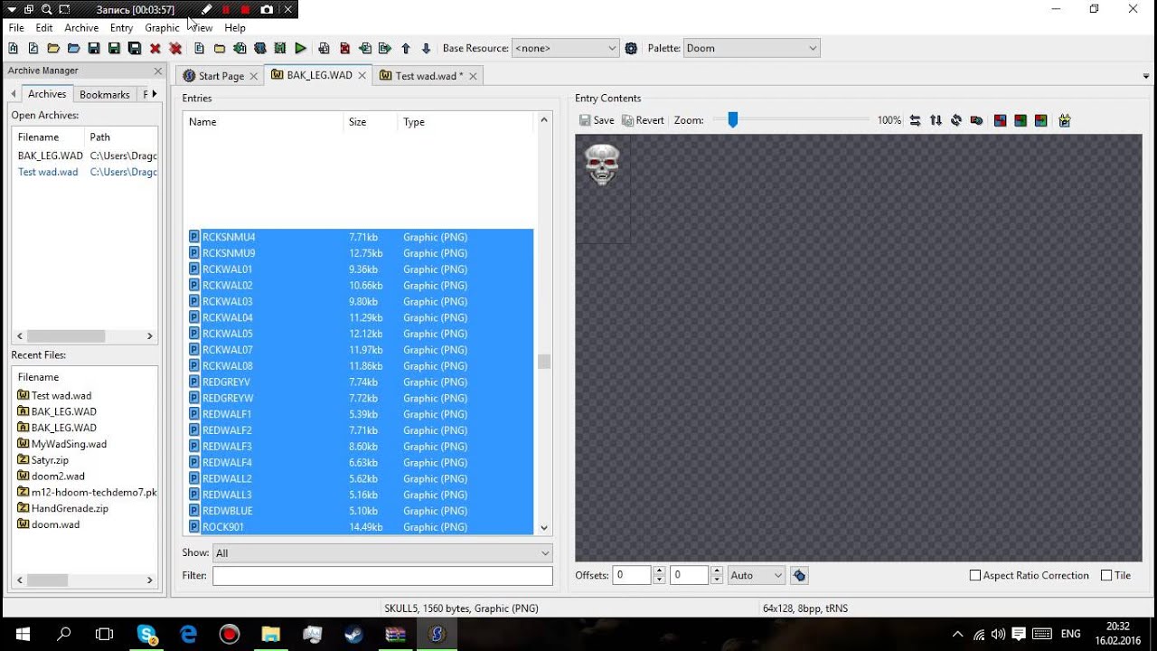 GzDooM Builder/Slade3 Урок 4: Как добавить свои текстуры в вад.