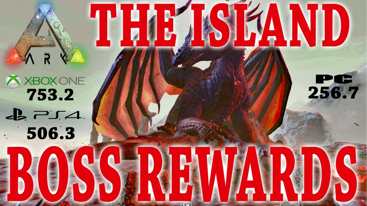 ARK SURVIVAL EVOLVED - THE ISLAND - ALL BOSS REWARDS (All Difficulties / Quick Guide)