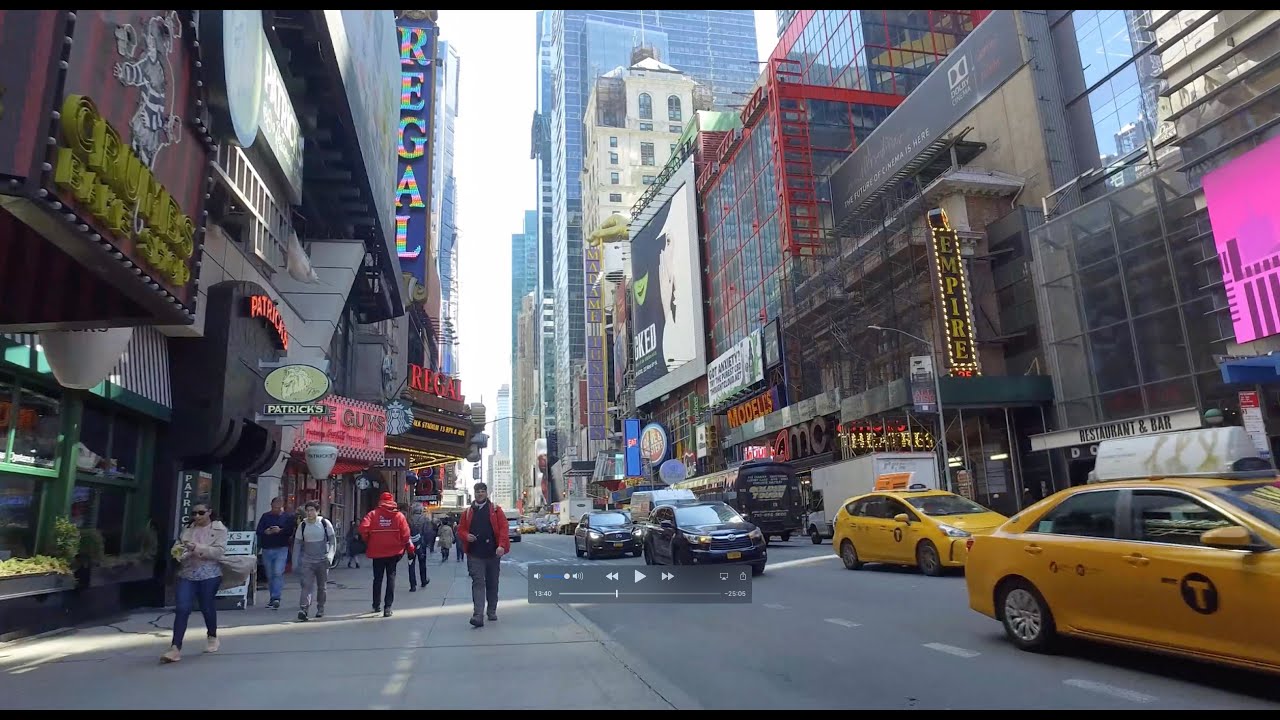 [4k] New York Walk 42nd Street from Intrepid to United Nations