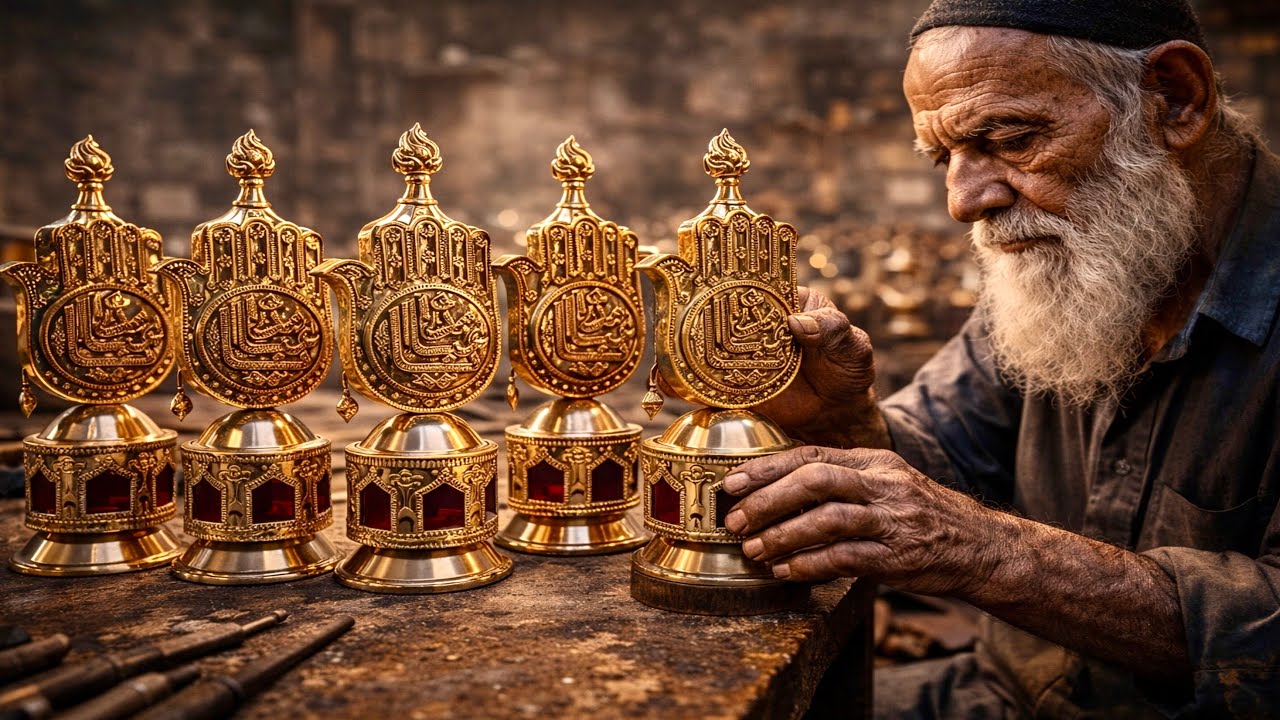 Golden Shia Alam Manufacturing | Complete Handcrafted Process