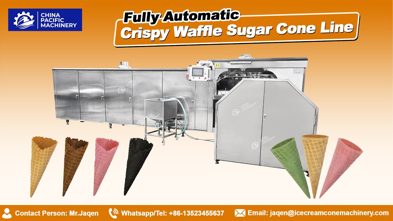 Automatic Waffle Sugar Cone Production Line|Gas Heating Ice Cream Cone Production Line Supplier