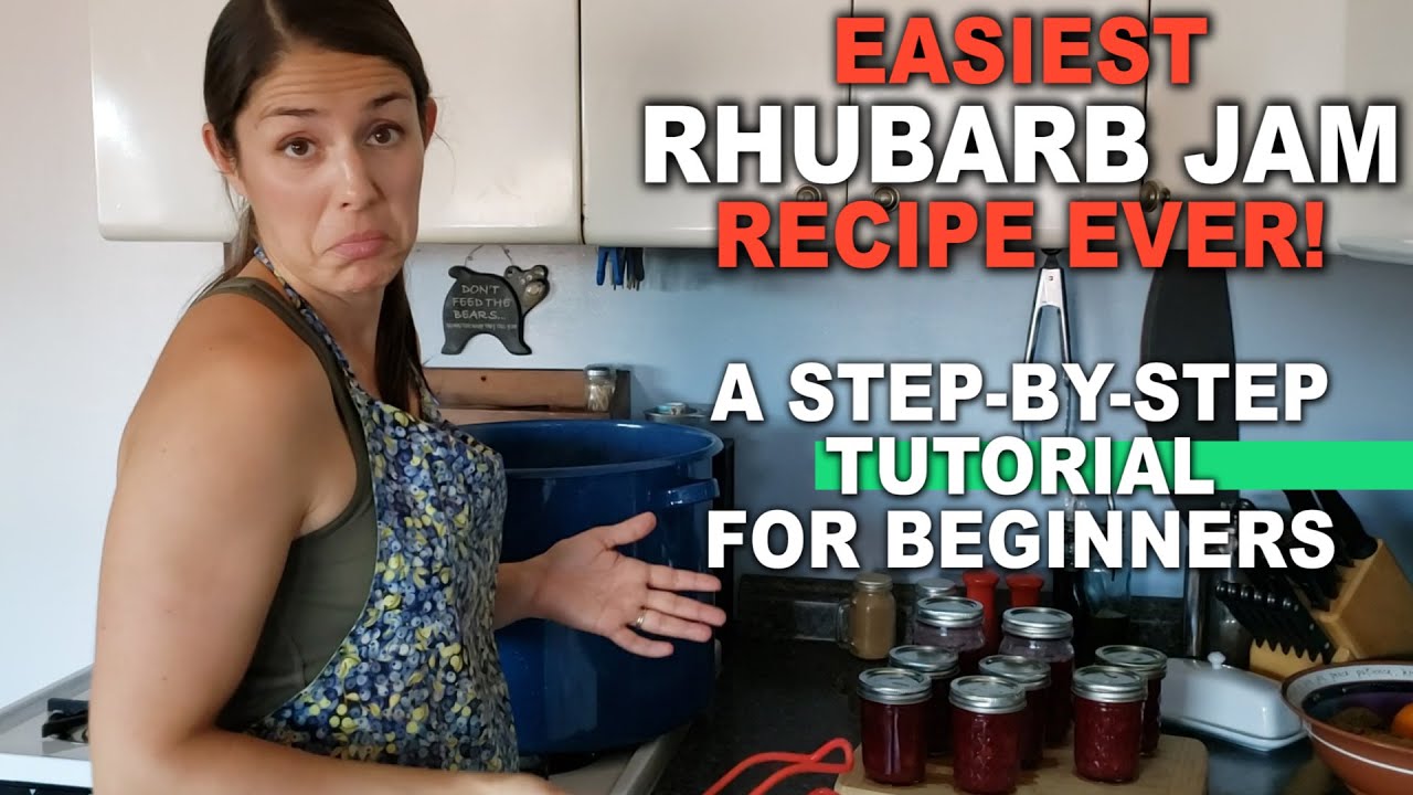 easy RHUBARB JAM recipe & tutorial | Rhubarb Pineapple Strawberry Jam