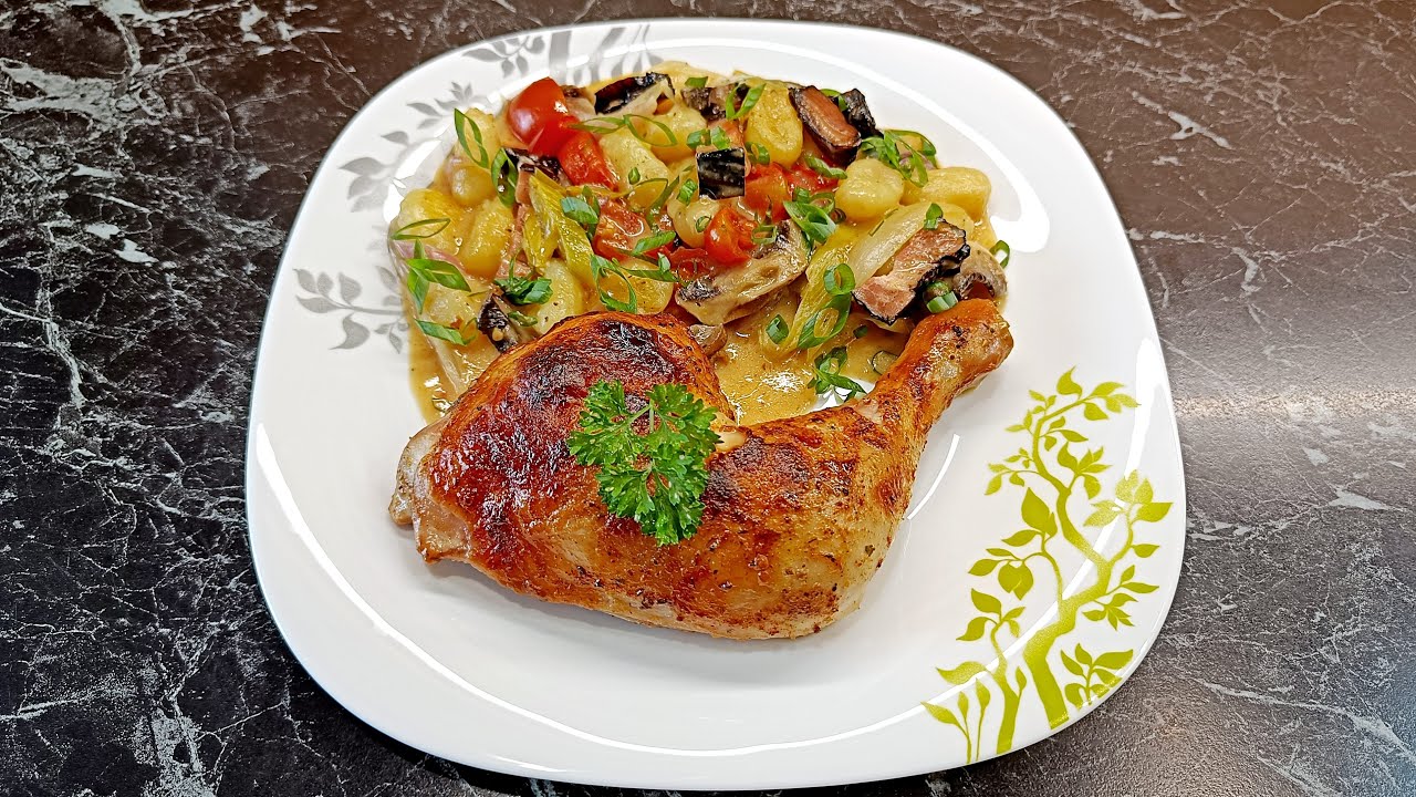Kuřecí stehno s gnocchi