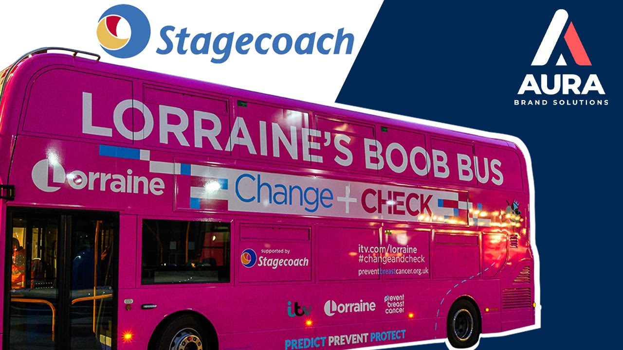 The Lorraine Show Cancer Awareness Bus Wrap In Collaboration with Stagecoach