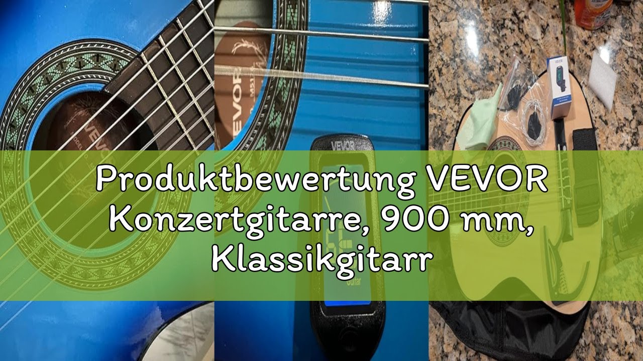 Produktbewertung VEVOR Konzertgitarre, 900 mm, Klassikgitarren-Starterset für Anfänger, mit Nylonsai