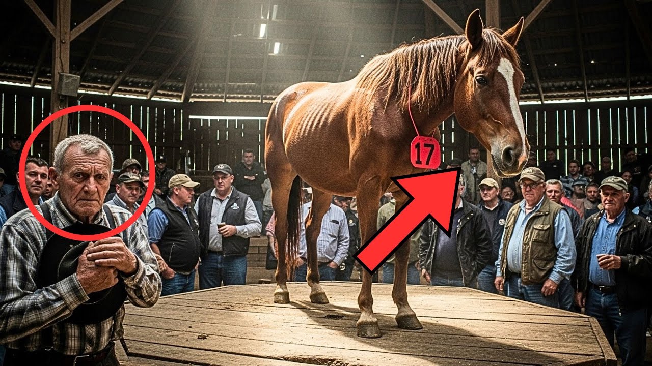 Cruel Auction Sells A Pregnant Mare At Meat Price, But An Elderly Man Rescues Her And...