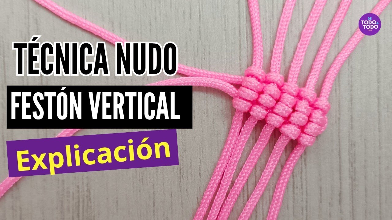 Nudo FESTÓN Vertical en MACRAMÉ 👉 Tutorial paso a paso para principiantes