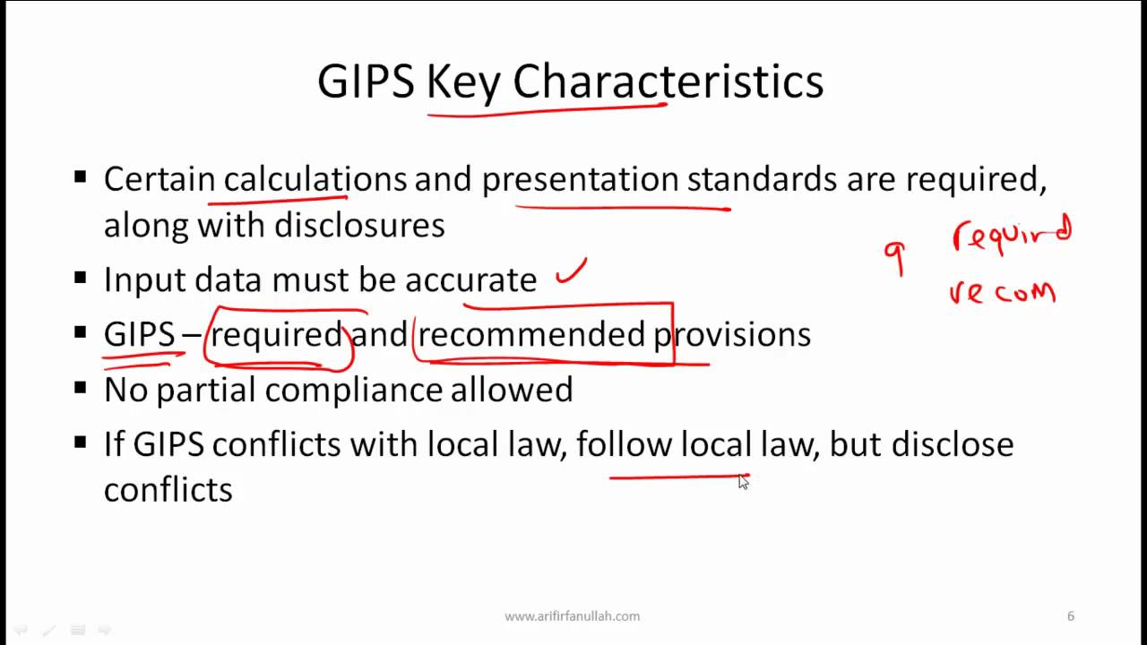CFA Level GIPS (Global Investment Performance Standards) Video Lecture by Mr. Arif Irfanullah