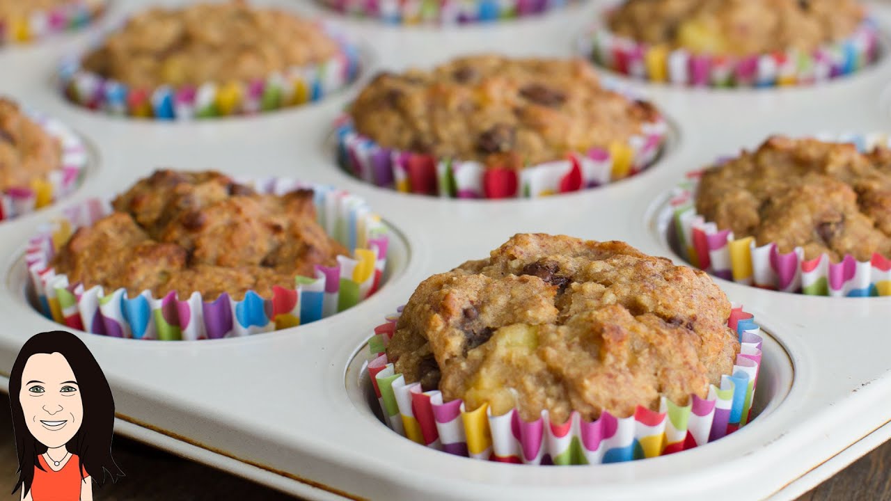 Banana Chocolate Chip Muffins - Easy Vegan Recipe - YUM!