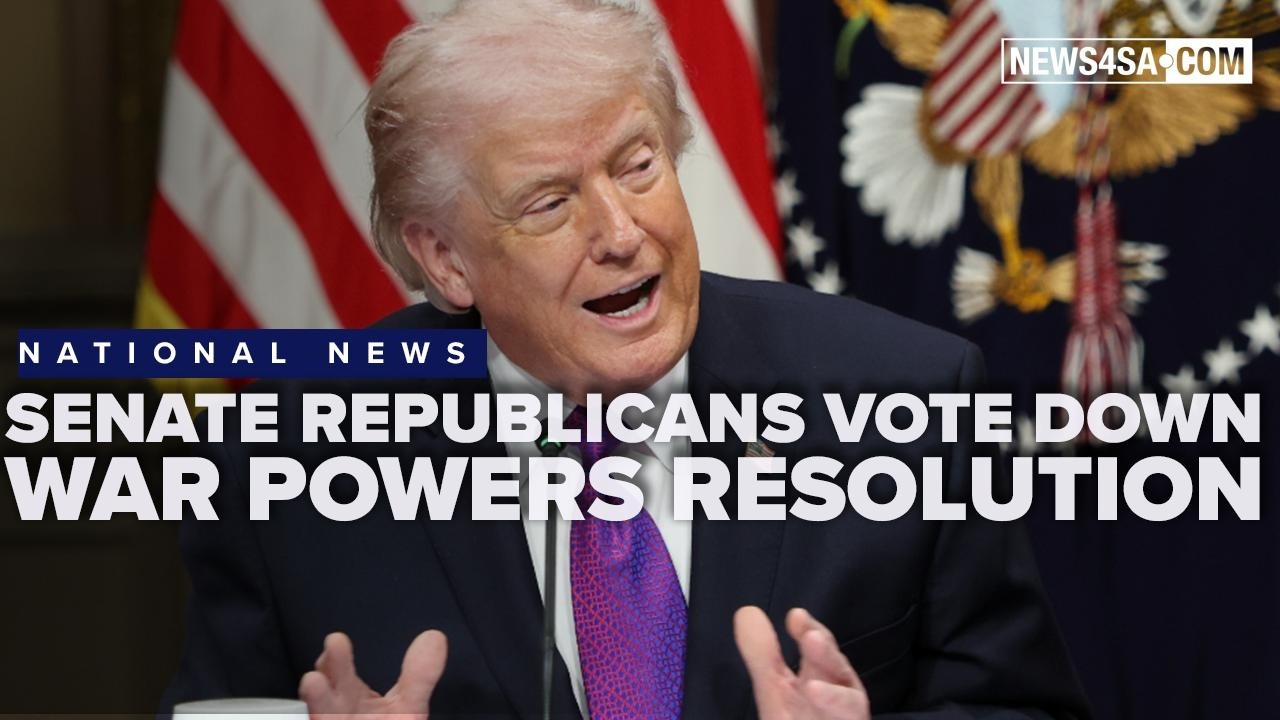 Senate Republicans vote down war powers resolution amid Iran conflict