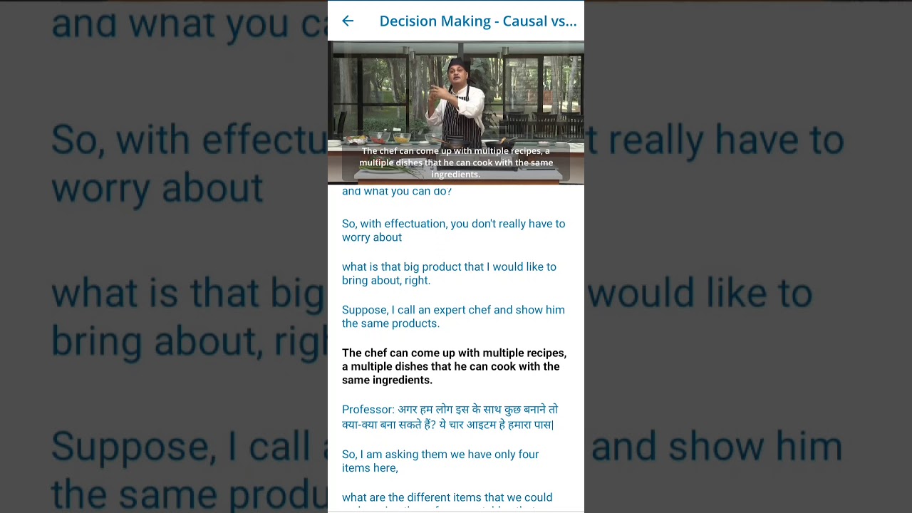 Decision Making - Causal Vs Effectual Reasoning