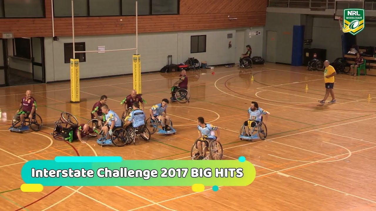 BIG HITS and STACKS!!!... 2017 NRL Wheelchair Interstate Challenge
