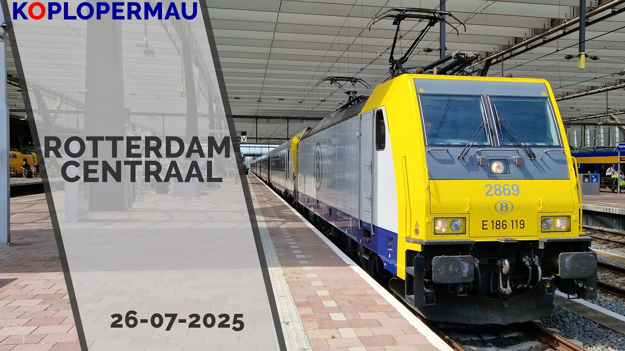 Treinen op station Rotterdam Centraal - 26 juli 2025