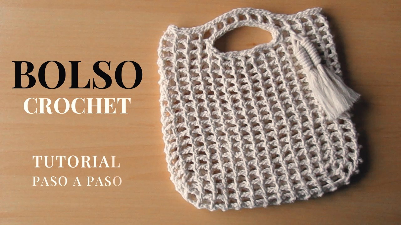 BOLSO a crochet fácil y elegante | Easy & Elegant Crochet Bag – en punto red paso a paso