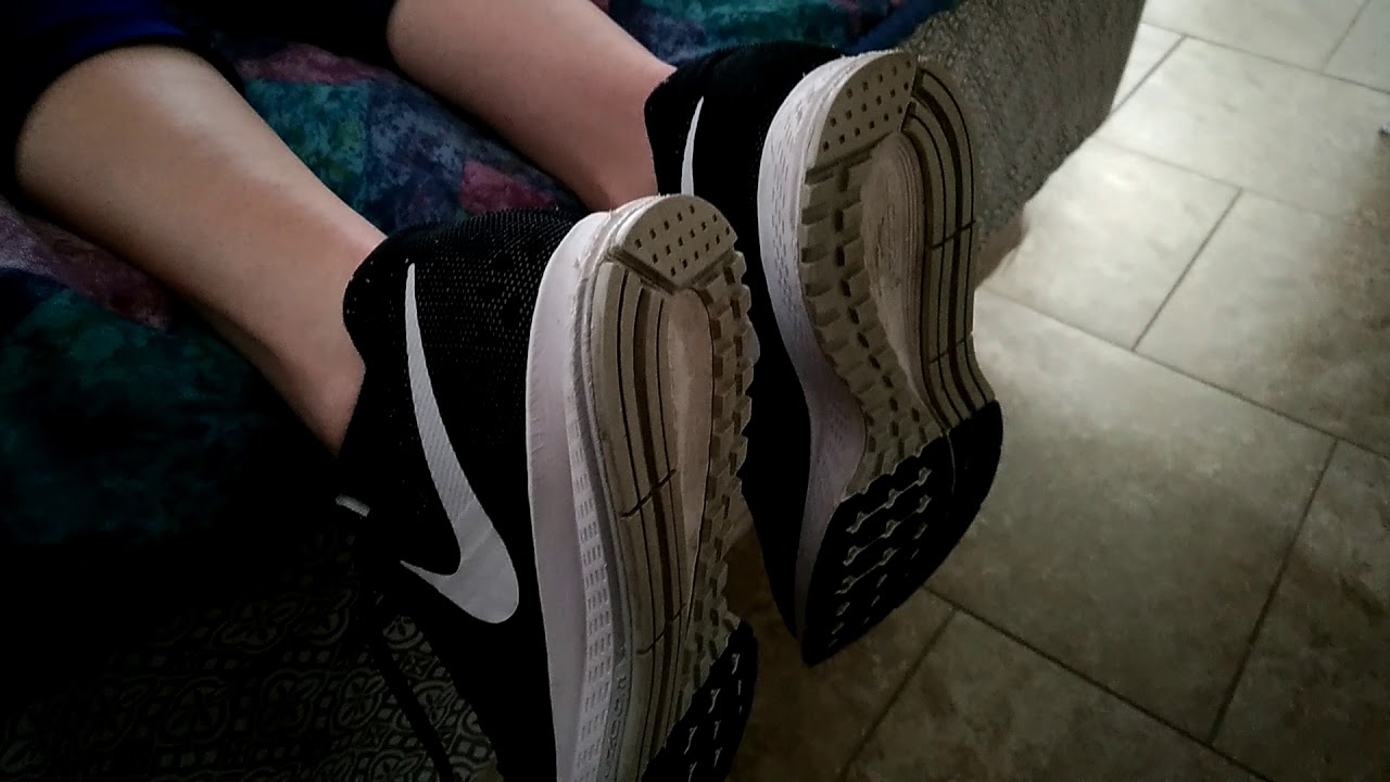 After gym shoes and socks removal