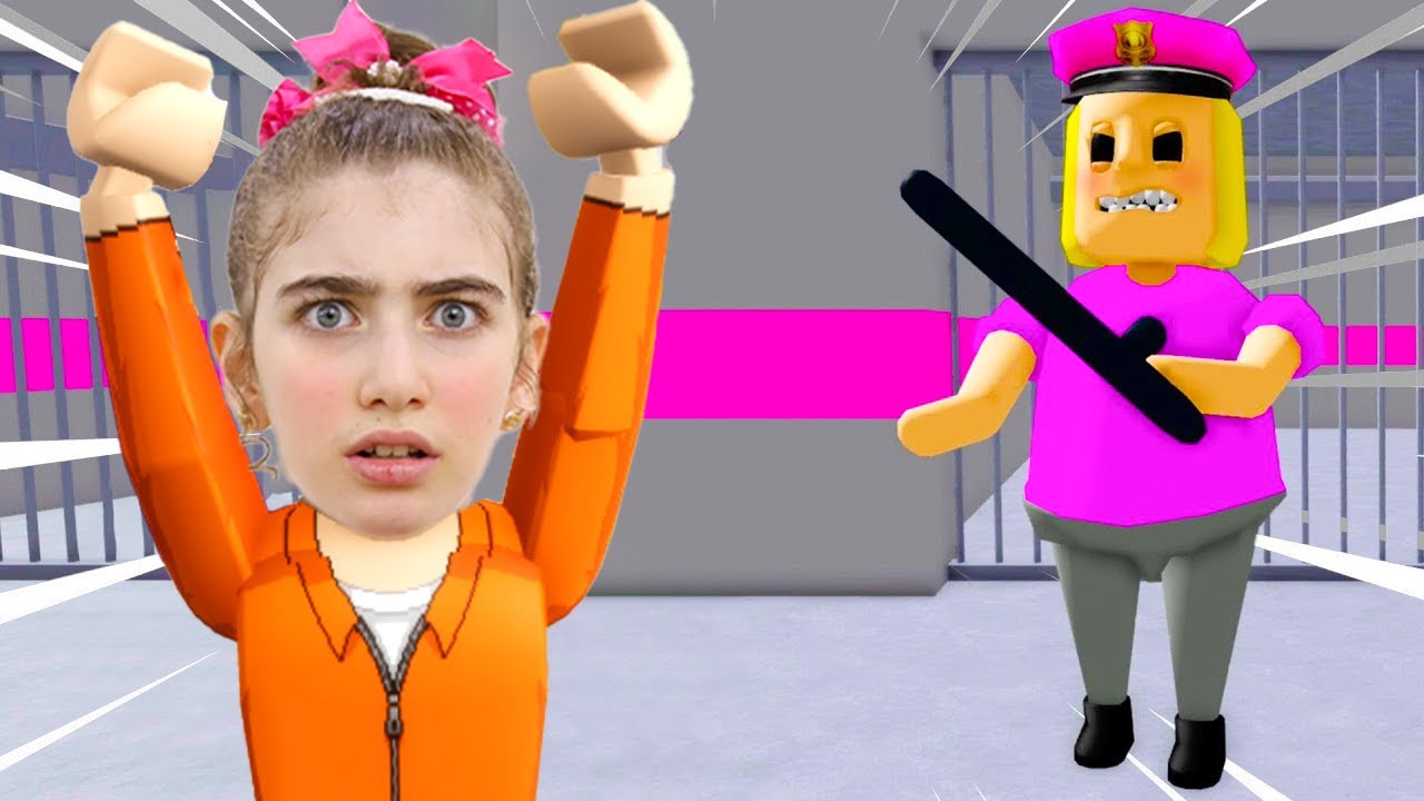 هربنا من سجن الشرطية المجنونة  - Roblox