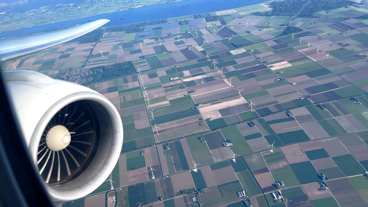KLM Boeing 777-200ER | Sunny and Smooth Arrival & Landing into Amsterdam! [4K 60fps]