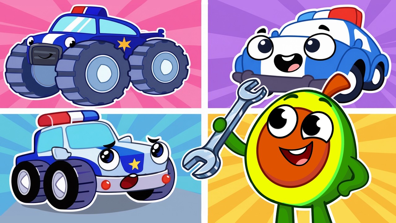 🚔 Rescue Team is Here 🚒🚓🚑 ✋ Police Monster Truck! ✨ Kids' Songs and Nursery Rhymes