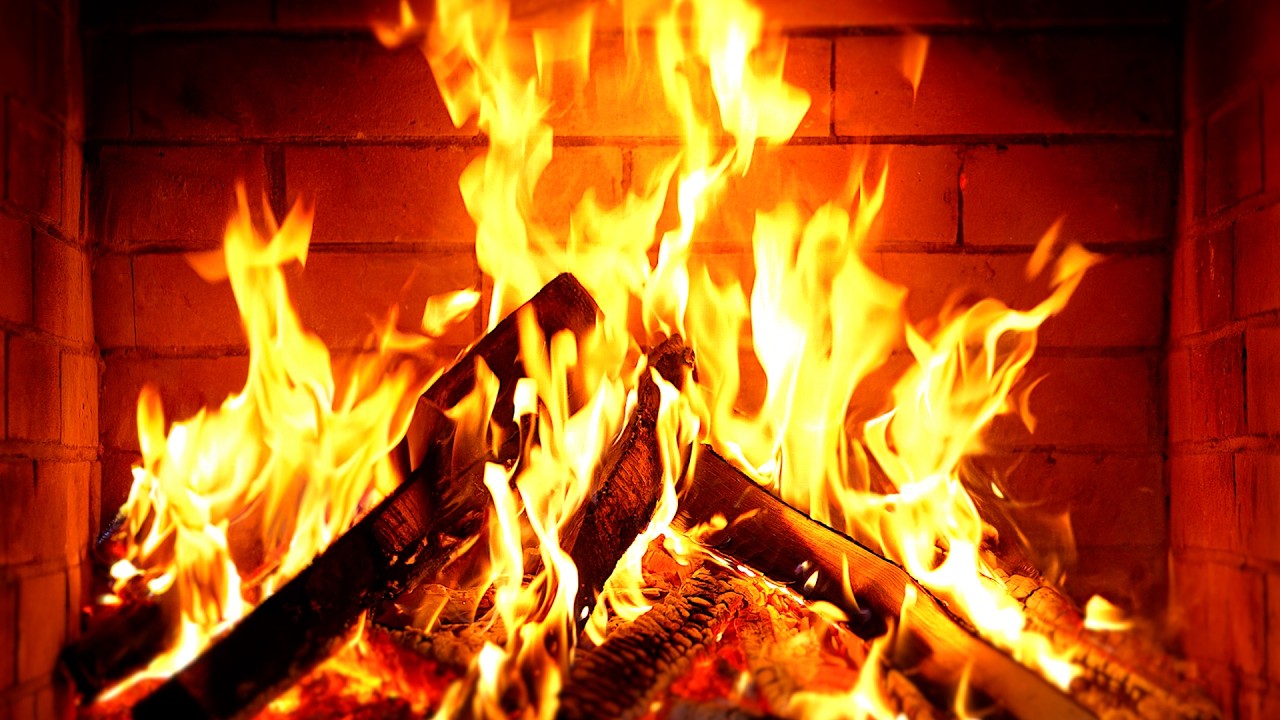 🔥 Fireplace 4K UHD! Fireplace with Crackling Fire Sounds. Fireplace Ambience