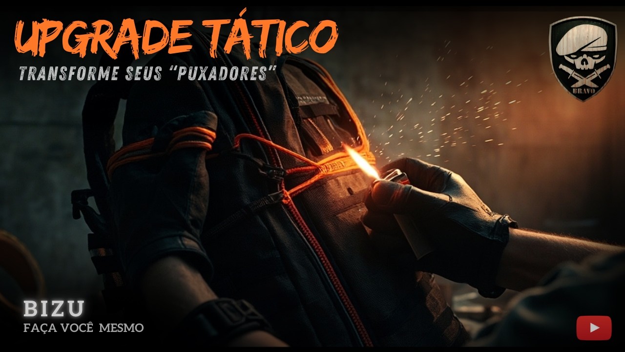 Upgrade Tático em Mochilas: Paracord + Termo retrátil | DIY