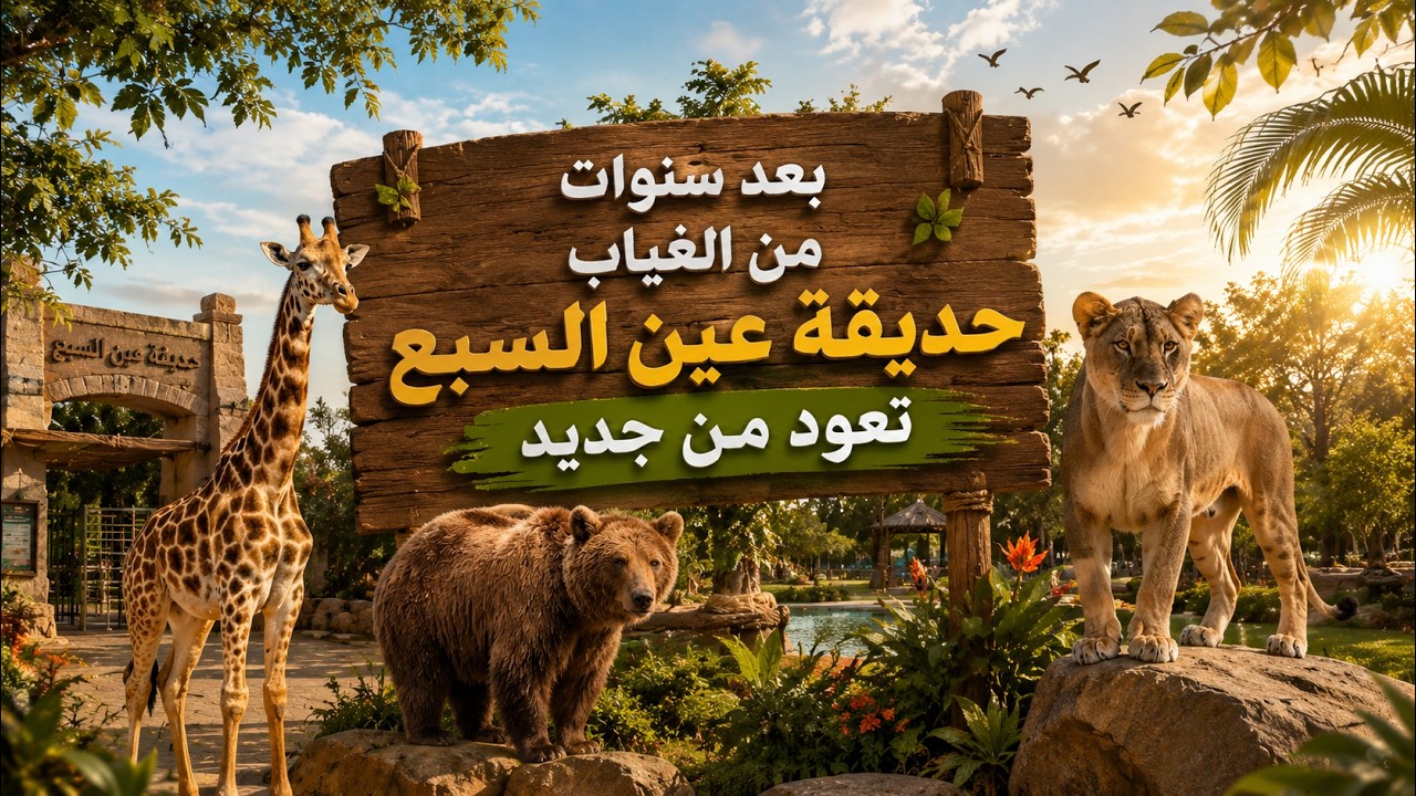 بعد سنوات من الاغلاق، أخيرا حديقة عين السبع تكسر قيود الغياب وتستقبل زوارها بحلة عالمية!#zoo #lion