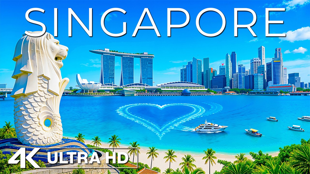 Singapore 4K 🌆 Deep Voyage | Marina Bay Skyline, Modern Architecture & Tropical City Escape