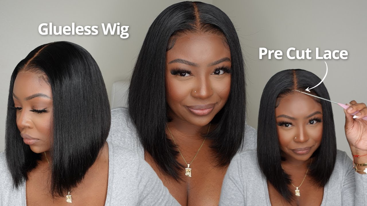 OMG!!! READY & GO PRE CUT ASYMMETRICAL BOB WIG GLUELESS INSTALL | BEGINNER FRIENDLY | ASTERIA HAIR