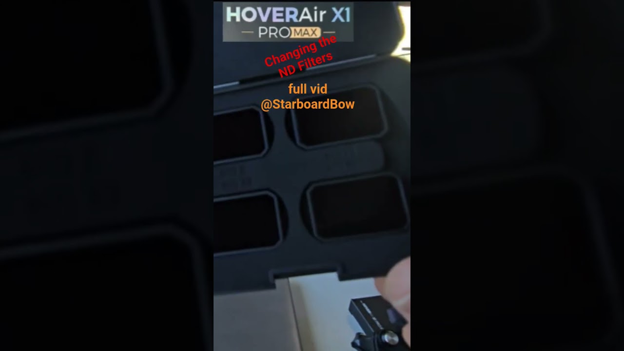 Changing the Hover Air Drone ND Filters.  