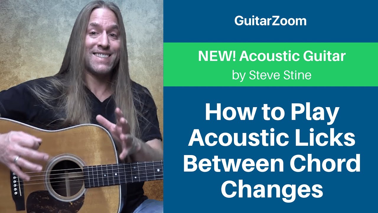 How to Play Acoustic Licks Between Chord Changes - Acoustic Guitar Lesson