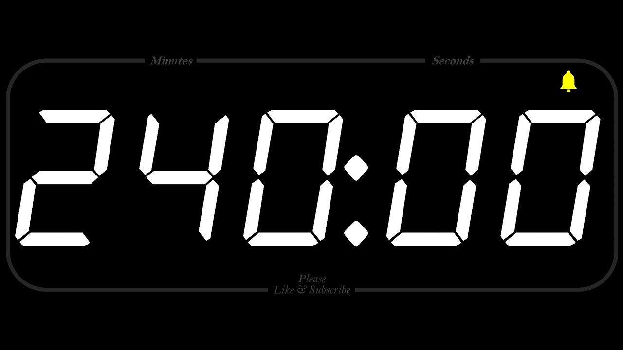 240 MINUTE - TIMER & ALARM - 1080p - COUNTDOWN