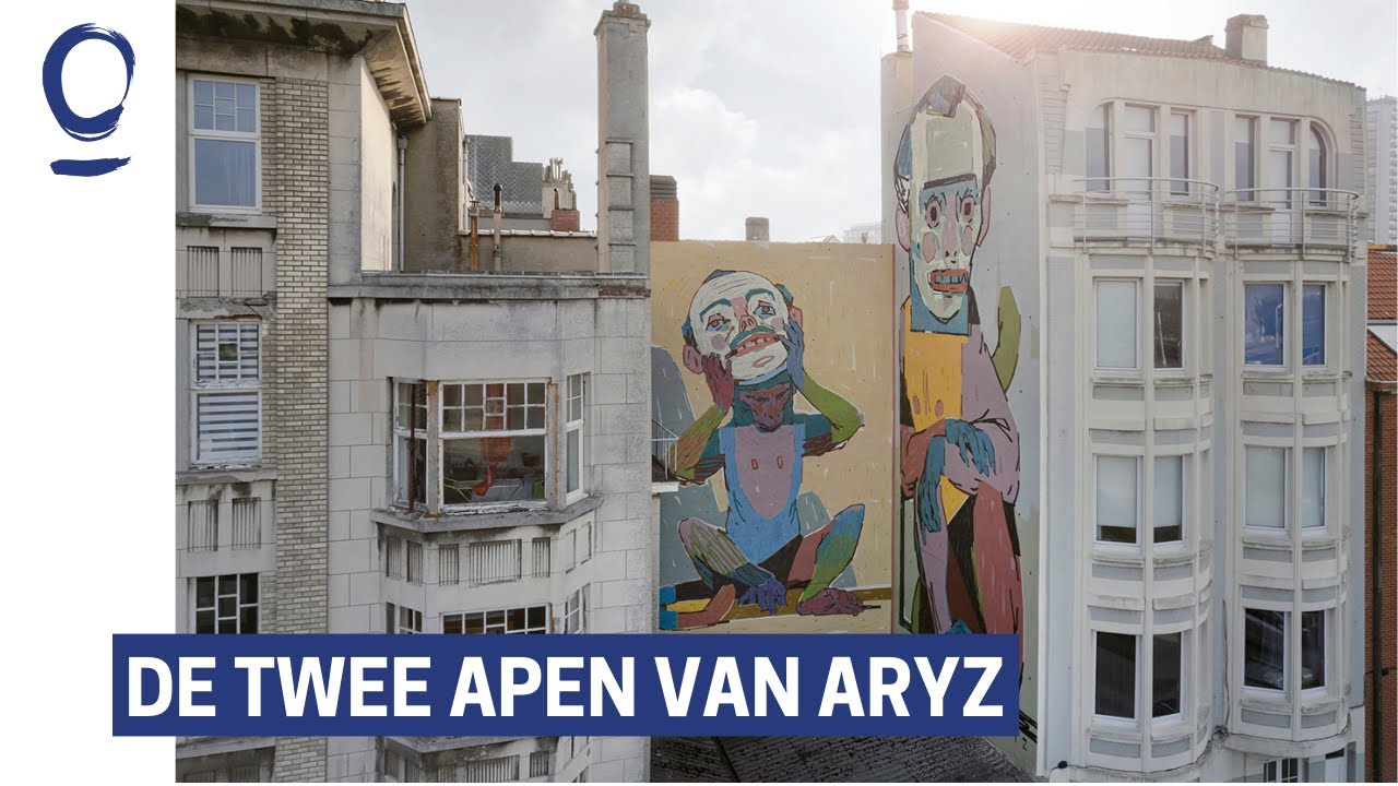 Street art in Oostende: Aryz | The Crystal Ship 2022