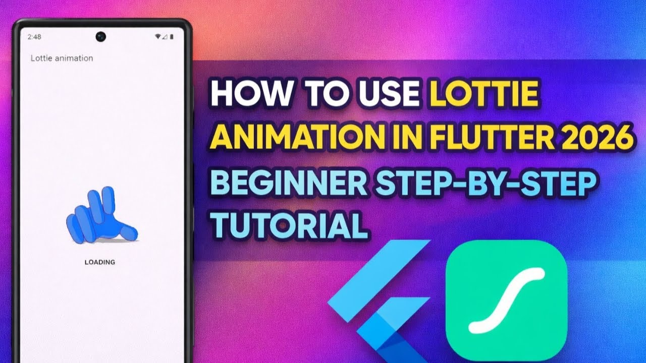 Как использовать анимацию Lottie во Flutter (2026) | Полное пошаговое руководство для начинающих