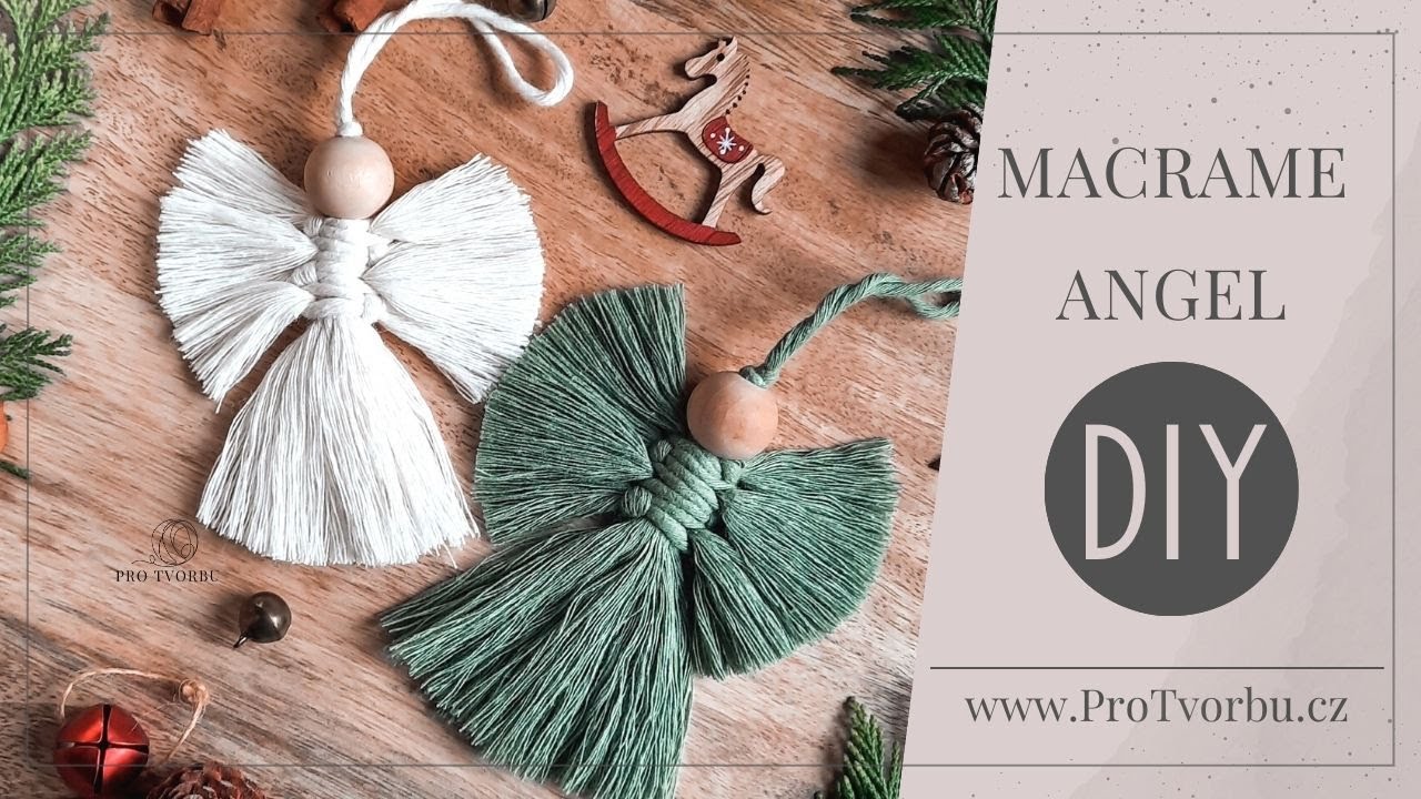 Návod na macramé anděla | DIY Macrame angel - easy tutorial