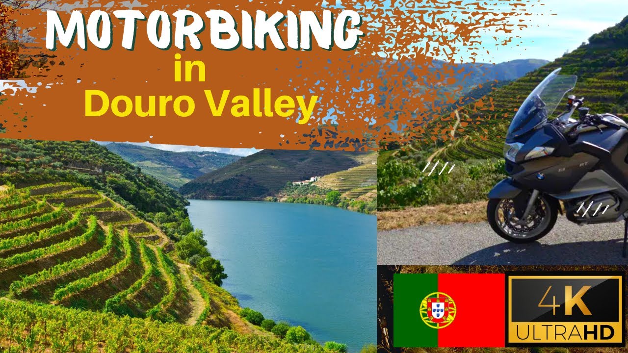 Porto 4K - Porto to Douro valley by motorcycle - Riding in Portugal - Scenic route 😍Motorbiking 4K