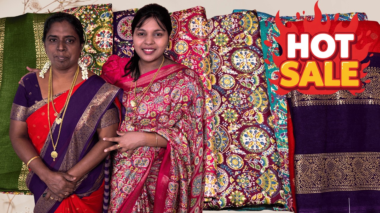 Challenging Best Price🔥Binny Silk Retta Patta & Rusty Soft Chiffon Saree Sale🔥Hurry Up