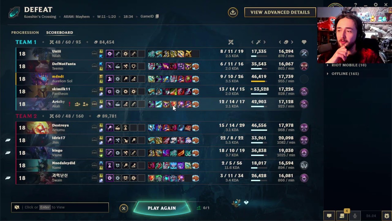 Just A Chill Mayhem Night - League Of Legends