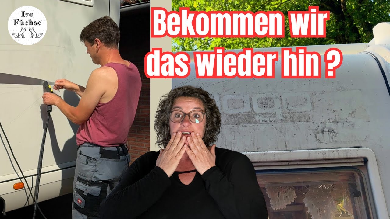 Alte Dekorstreifen und Kleberreste vom Wohnmobil entfernen,😱 wir bringen Ivo auf Vordermann #22/2024