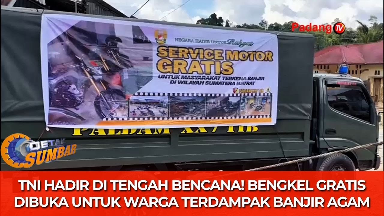 TNI AD Servis Motor Gratis untuk Korban Banjir Bandang Palembayan, Puluhan Kendaraan Diperbaiki