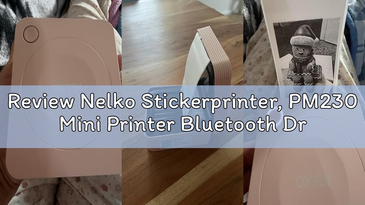 Review Nelko Stickerprinter, PM230 Mini Printer Bluetooth Draagbare Sticker Maker met 3 Rollen, voor